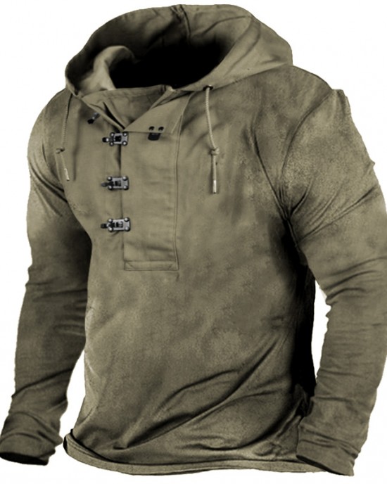 Men's Outdoor Retro Long Sleeve Hoodie HF1501-03-01 Men's Outdoor Retro Long Sleeve Hoodie HF1501-03-01