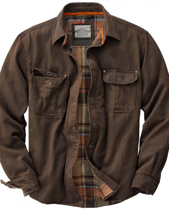 men's work shirt style jacket HF0501-04-04 men's work shirt style jacket HF0501-04-04