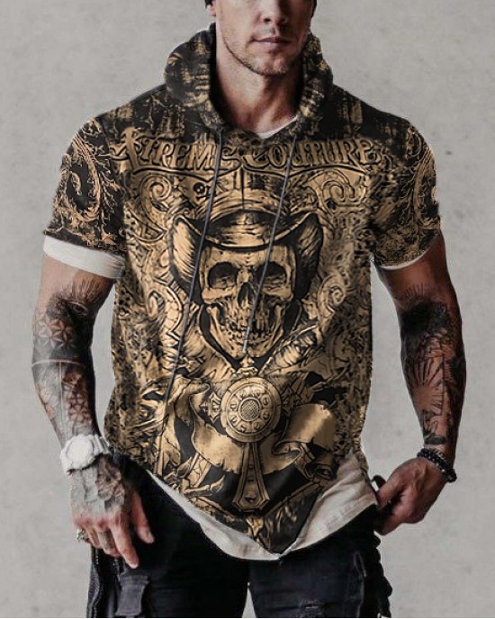 Men's printed hooded top HE1307-04-09 Men's printed hooded top HE1307-04-09