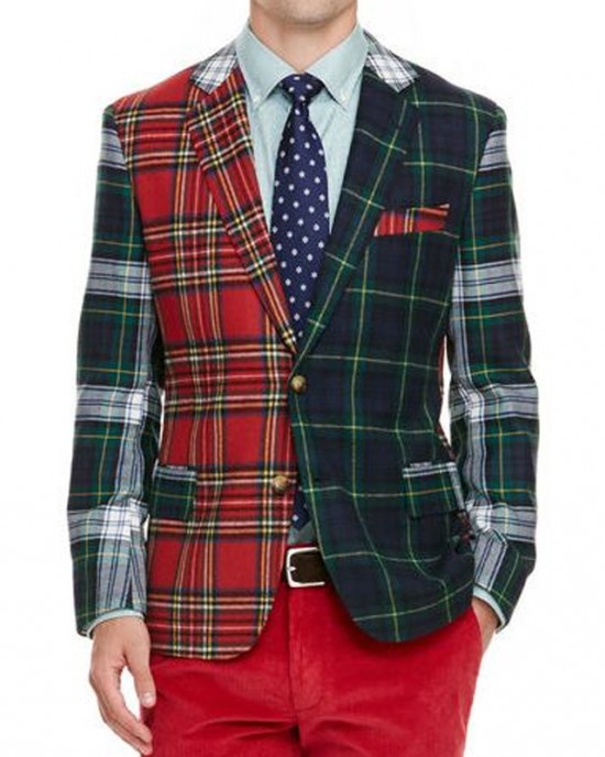 Men's plaid blazer HE1403-01-04 Men's plaid blazer HE1403-01-04