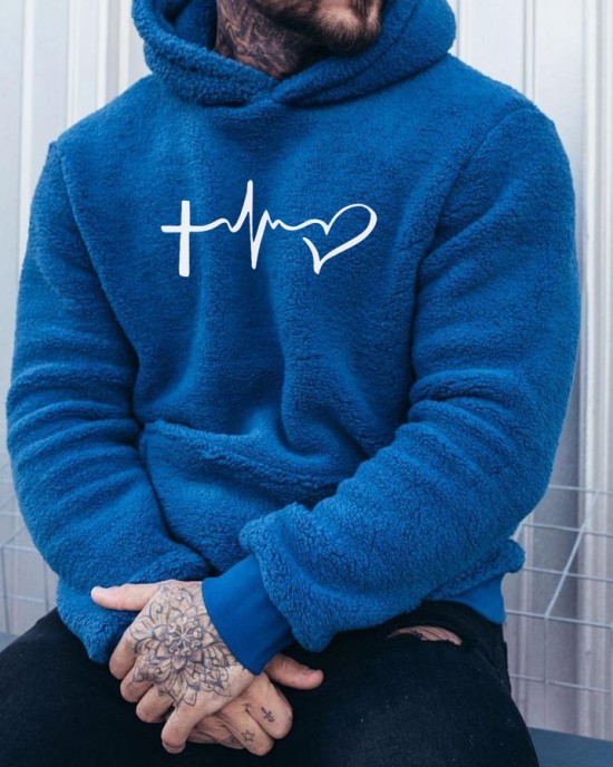 Stylish plush hooded sweatshirt for everyday wear HF1804-03-04 Stylish plush hooded sweatshirt for everyday wear HF1804-03-04