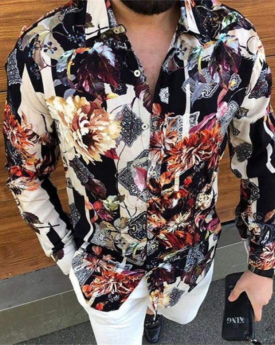 rightly colored printed long-sleeved shirt HF2218-04-04 rightly colored printed long-sleeved shirt HF2218-04-04