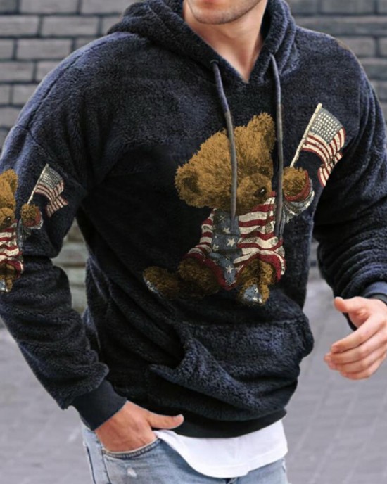 printed cute bear hoodie HF1604-02-02 printed cute bear hoodie HF1604-02-02